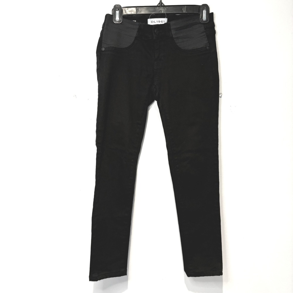 DL1961‎ Erin Skinny Black Maternity Jeans Size 27 Low Rise Stretch
